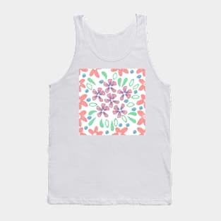 Marker pen floral pastel Tank Top